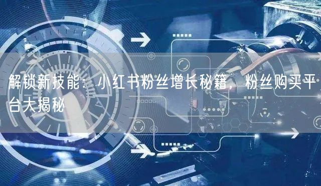 解锁新技能：小红书粉丝增长秘籍，粉丝购买平台大揭秘