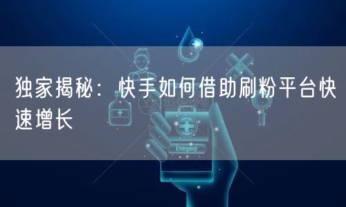 独家揭秘：快手如何借助刷粉平台快速增长
