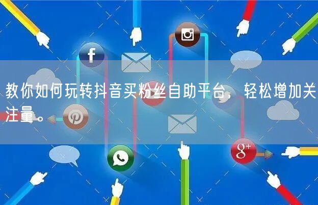 教你如何玩转抖音买粉丝自助平台，轻松增加关注量。