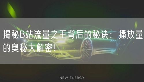 揭秘B站流量之王背后的秘诀：播放量的奥秘大解密！