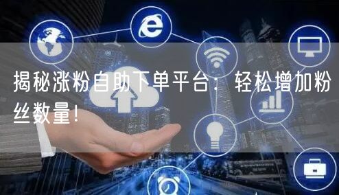揭秘涨粉自助下单平台：轻松增加粉丝数量！
