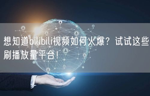 想知道bilibili视频如何火爆？试试这些刷播放量平台！