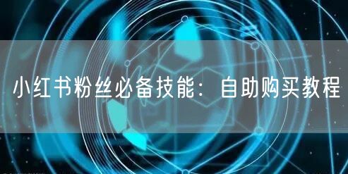 小红书粉丝必备技能：自助购买教程