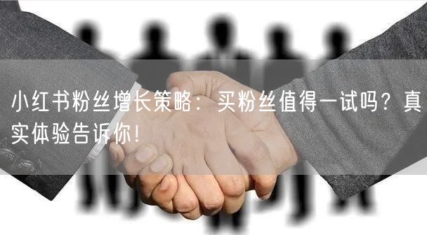 小红书粉丝增长策略：买粉丝值得一试吗？真实体验告诉你！