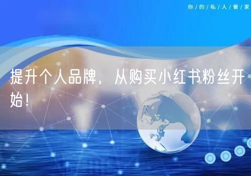 提升个人品牌，从购买小红书粉丝开始！