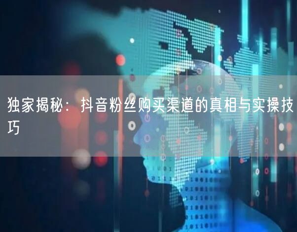 独家揭秘：抖音粉丝购买渠道的真相与实操技巧